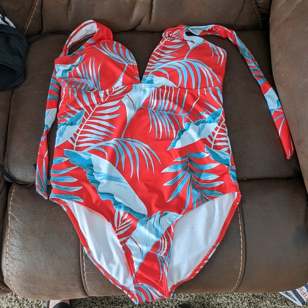 1 piece multi color swimsuit